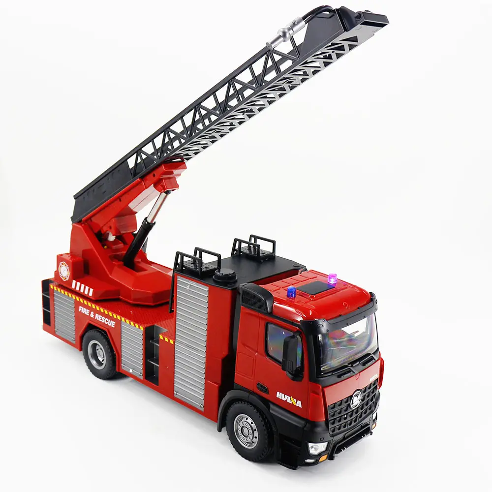 HUINA 1561 Crawler Car 22CH R/C Ladder Box fire trucks Water Spray Remote Control Toys Car For Kids