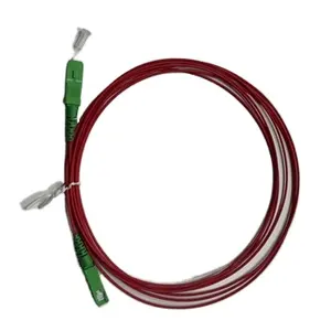 G657A2 Vermelho SC/APC 1.6mm 3.5m 4m cabo de fibra óptica multi modo lc para lc