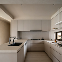 Meubles de cuisine modernes KOJOON, armoires de rangement en bois bleu marine, meubles intelligents en bois massif, îlot de cuisine de luxe, ensemble d'armoires de cuisine