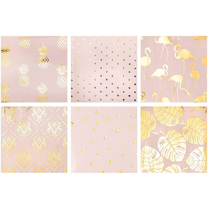 6 Rolls Gold Stamping Gift <b>Wrapping</b> <b>Paper</b> - Product Image 2