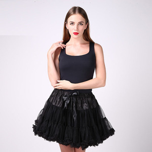 Yeni tasarım artı boyutu sarı şifon Lady Pettiskirt moda kabarık uzun Maxi etek - Product Image 1