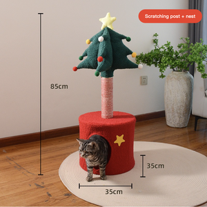 Giáng sinh vui vẻ sisal mèo gãi bài + Tổ 1 lớp mèo cây dễ dàng để lắp ráp - Product Image 4