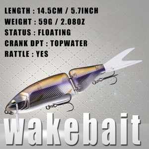 Nouveau <span class=keywords><strong>leurre</strong></span> de pêche flottant à 2 sections pour truite méné brochet sillage appât prédateur Wobbler pour saumon cible rivière fabriqué en ABS durable - Product Image 2