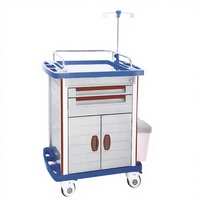Armoire dentaire mobile moderne à cinq tiroirs, en acier inoxydable nanocristallin résistant aux rayures, pour usage commercial