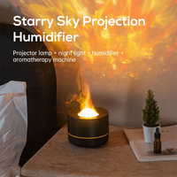 Nouvel humidificateur d'air à projection ciel étoilé avec veilleuse dégradé coloré USB diffuseur d'arôme d'huile essentielle de brouillard d'eau délicate