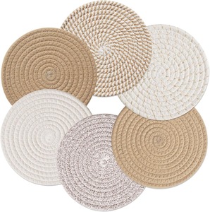 Grandes dessous-de-plat en bambou pour plats chauds, casseroles, poêles, marmites – Résistants à la chaleur, style chinois traditionnel, non toxiques, pour fêtes - Product Image 4