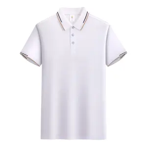 Profesyonel fabrika yarım kollu mavi pamuk % T-shirt52 pamuk % 48% Spandex M-4XL erkek t-shirtü polo