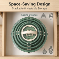 Tragbarer Edelstahl Isolierter Speisewärmer Große Kapazität Lunchbox mit Transparentem Deckel für Camping und Catering