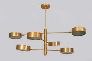 โคมไฟระย้าทองเหลือง 6 ดวง รุ่น Linus Starburst ทำมือ สไตล์โมเดิร์นกลางศตวรรษ เหมาะสำหรับบ้านและสำนักงาน ไฟ LED ปรับความสว่างได้ เพิ่มความมีสไตล์ - Product Image 5