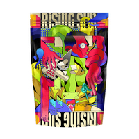 Nouvelles pochettes Mylar refermables anti-odeur à fermeture éclair, design personnalisé, 3,5g 7g 14g 28g, emballage unique et spécial en forme de pochette autoportante découpée