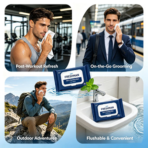 Lingettes nettoyantes pour hommes OEM ODM, lavables, à l'aloe vera naturel et au thé vert, anti-transpiration, lingettes humides pour le <span class=keywords><strong>visage</strong></span>, logo personnalisé - Product Image 2