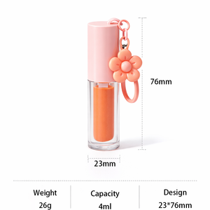 Brilho Labial Líquido Vegano à Prova d'Água com Glitter, Pingente de Chaveiro, Alta Pigmentação, Hidratante, Tonalizante Brilhante, Marca Própria para Presentes Infantis - Product Image 2