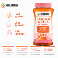 Gummies OEM au collagène et à la biotine pour cheveux, peau et ongles, saveur agrumes tropicaux, fabricant en marque blanche