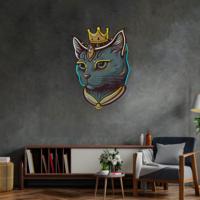 Lampu Neon LED Kucing Bulan Lucu yang Dipersonalisasi, Tahan Air, untuk Ruang Game Anak Perempuan & Perusahaan