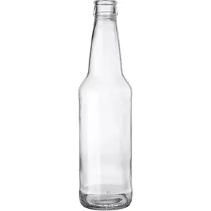 250ml 330ml klare leere Bierflasche Langhals glasflaschen für Bier Obst Wein Saft Getränk Soda Flasche mit Kronkorken