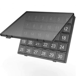 Organizador de Pastillas Mensual, 2 Veces al Día, AM PM, para Guardar Vitaminas, Organizador de Pastillas para 31 Días, Dos Veces al Día, Arcoíris - Product Image 1