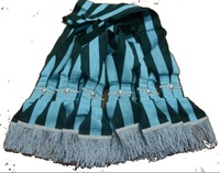 Tablier disney brodé à la main, accessoire de haute qualité en peau d'agneau, bleu, idéal pour maître maçons