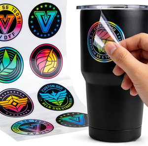 Etiquetas Adhesivas de Transferencia UV DTF Personalizadas, Resistentes al Agua, con Texto e Imagen Personalizados, Laminación Mate 3D, para Vasos, Tazas, Envases de Vidrio, DIY - Product Image 1