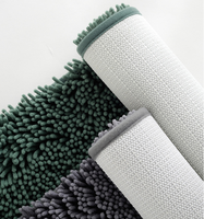 Tapis de salle de bain en chenille de luxe, tapis de bain moelleux texturé, tapis antidérapant pour sol, vente en gros