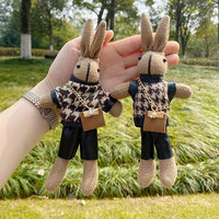 En gros, adorables petits lapins en peluche, pendentifs pour sacs, porte-clés de voiture, breloques et ornements suspendus