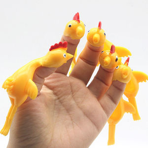 Juguetes de pollo volador elásticos de TPR, pollos de goma para tirar con la resortera, juguetes de pollo volador elásticos para los dedos, para niños, recuerdos de fiesta - Product Image 4