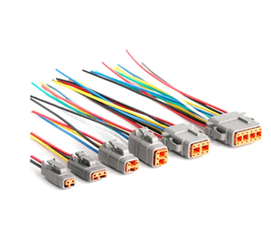 Deutsch DTM <span class=keywords><strong>2</strong></span> 3 4 6 8 12 Pin Автомобильный Водонепроницаемый Электрический провод косички разъем Женский штекер жгут 15 см 20AWG - Product Image 1