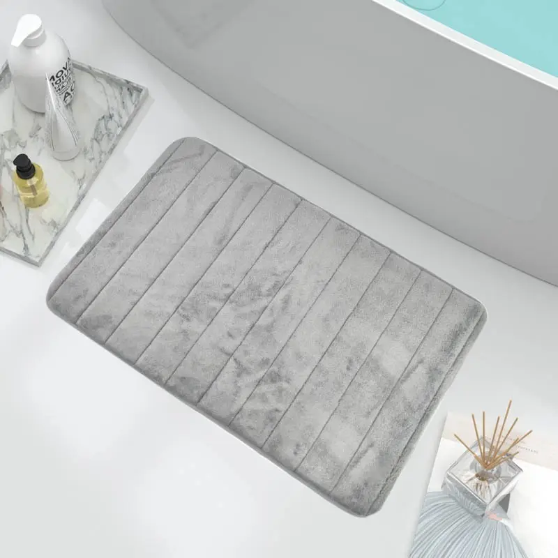 Eco-friendly memory foam bath mat soft absorbent bathroom rug mat large bathroom floor mat for bathroom