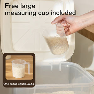 กล่องเก็บข้าวสารพลาสติกสำหรับใช้ในครัวเรือน ANYA ขนาด 25 <span class=keywords><strong>กก</strong></span>. <span class=keywords><strong>15</strong></span> <span class=keywords><strong>กก</strong></span>. ความจุขนาดใหญ่ สำหรับเก็บธัญพืช แป้ง <span class=keywords><strong>ข้าวสาร</strong></span> พร้อมล้อเลื่อน - Product Image 3