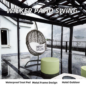 Wholesale Modern Metal Hotel Outdoor Swing <b>Chair</b> with Waterproof Cushion Hanging <b>Garden</b> <b>Egg</b> -<b>Chair</b> - Product Image 2