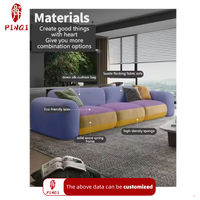 Fabricante profesional Sofá en forma de L Sala de estar Muebles Piso Terciopelo 3 plazas Modular Sofá seccional Juego de sofá