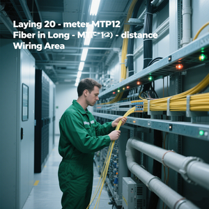 MTP 20M Rendah-Loss 12-Fiber Type-B polaritas Single-Mode <span class=keywords><strong>Patch</strong></span> kabel untuk Data interkoneksi optikal kepadatan tinggi - Product Image 5