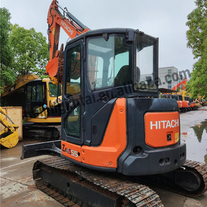Mini-excavatrice sur chenilles HITACHI Zx55us avec godet de terrassement de 0,16 m³ de capacité, poids opérationnel de 5 tonnes, dents de rechange et marteau brise-roche - Product Image 6