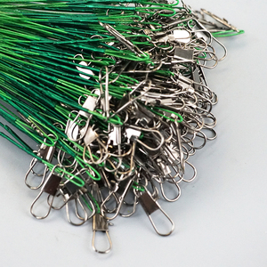 Filo Metallico Personalizzato Rosso Nero Argento Verde con Girella per Collegare Esche e Lenza da Pesca - Product Image 5
