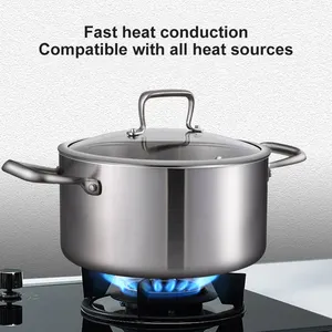 High-end Cooking Pot Cookware Non-stick Large Soup Pot Kitchen Gift Stainless Steel Large Capacity Soup Pot