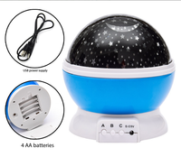 Projecteur Lampe Nuit Étoilée Rotatif Effets Galaxie et Lune en ABS avec Interrupteur pour Décoration de Chambre et Cadeaux de Noël pour Enfants