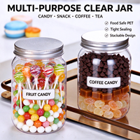 Bouteilles en plastique PET de 400 ml (13,5 oz) avec bouchon à vis à large ouverture pour soda, lait, thé, jus, desserts, bonbons - Qualité alimentaire sans BPA
