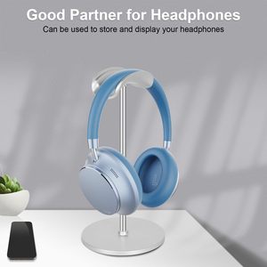 Headphone <strong>Stand</strong>, Curved <strong>Headset</strong> <strong>Stand</strong> with Aluminum Rod ABS Solid Base <strong>Gaming</strong> <strong>Headset</strong> Holder for Desk Headphone Accessories - Product Image 6