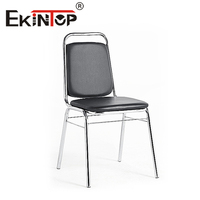 Chaise de visiteur en cuir moderne Ekintop, mobilier de bureau confortable en cuir, chaises de bureau pour salle de conférence