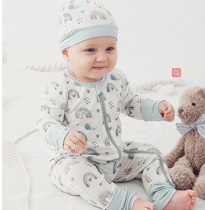 Hongbo Customized Design Bamboo Spandex <strong>Baby</strong> Footie Romper Newborn Long Sleeve Plain <strong>Baby</strong> <strong>Organic</strong> Cotton <strong>Baby</strong> Pajamas <strong>Clothes</strong>