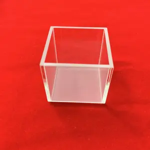 Кубический кварцевый стеклянный кювет G204 для лабораторного использования