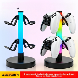 Support <span class=keywords><strong>de</strong></span> contrôleur <span class=keywords><strong>de</strong></span> jeu RGB, support pour casque, éclairage ambiant LED pour le jeu, le salon, l'ordinateur, la chambre à coucher - Product Image 2