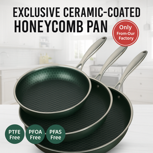 Poêle en nid d'abeille en acier inoxydable antiadhésive Poêle à frire en céramique en acier inoxydable Poêles à frire Sarten Frigideira De Aco Inoxidavel - Product Image 2