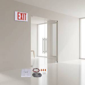 Luminaire de secours JEE2RWE à économie d'énergie avec indicateur directionnel, adapté aux couloirs de bureaux, aux espaces publics, etc. - Product Image 1