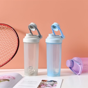 Bouteilles shaker pour protéines 500/700 ml avec poignée, sans BPA, avec boule mélangeuse pour les shakes protéinés et les pré-entraînements - Product Image 6