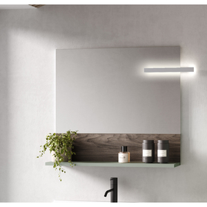 Modulo Specchio Cornice CM 78 Opaca Verde Salvia con Luce LED - Product Image 1