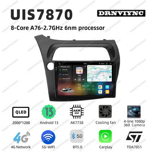 วิทยุติดรถยนต์แอนดรอยด์13 uis 7870 2K จีพีเอส DSP CarPlay วิทยุเครื่องเล่นวิดีโอสเตอริโออัตโนมัติสำหรับ Honda <span class=keywords><strong>Civic</strong></span> <span class=keywords><strong>hatchback</strong></span> 2006 - 2012 - Product Image 3