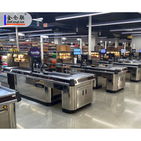 Petit comptoir de caisse en métal pour supermarché de détail à vendre