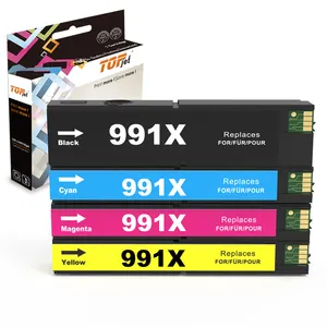 Topjet 991XL 991X 991 Premium-kompatible Farbtintenpatrone für HP HP991 HP991XPageWide Pro MFP 772dn Tintenstrahldrucker