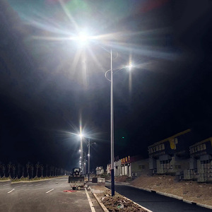 Aluminium Street <b>Light</b> <b>Pole</b> 3-8m Integral Hot-Dip Galvanized A-Frame Conch-Arm For Rural Road Lighting - Product Image 3