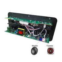 D10-II Mono Ev Amplifikatörü 35W, Radyo DC12V/24V AC220V USB TF Çift MIC Girişi Uzaktan Kumanda ile